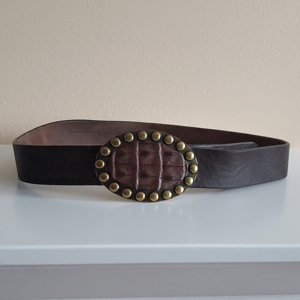 Man's Brave brown genuine leather Belt Size 32